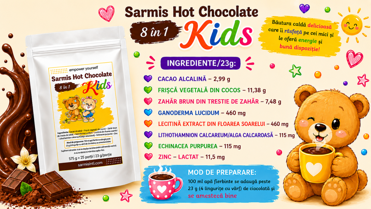 Hot Chocolate - 8in1 - Kids - 25 portii 1 Hot Chocolate - 8in1 - Kids - 25 portii